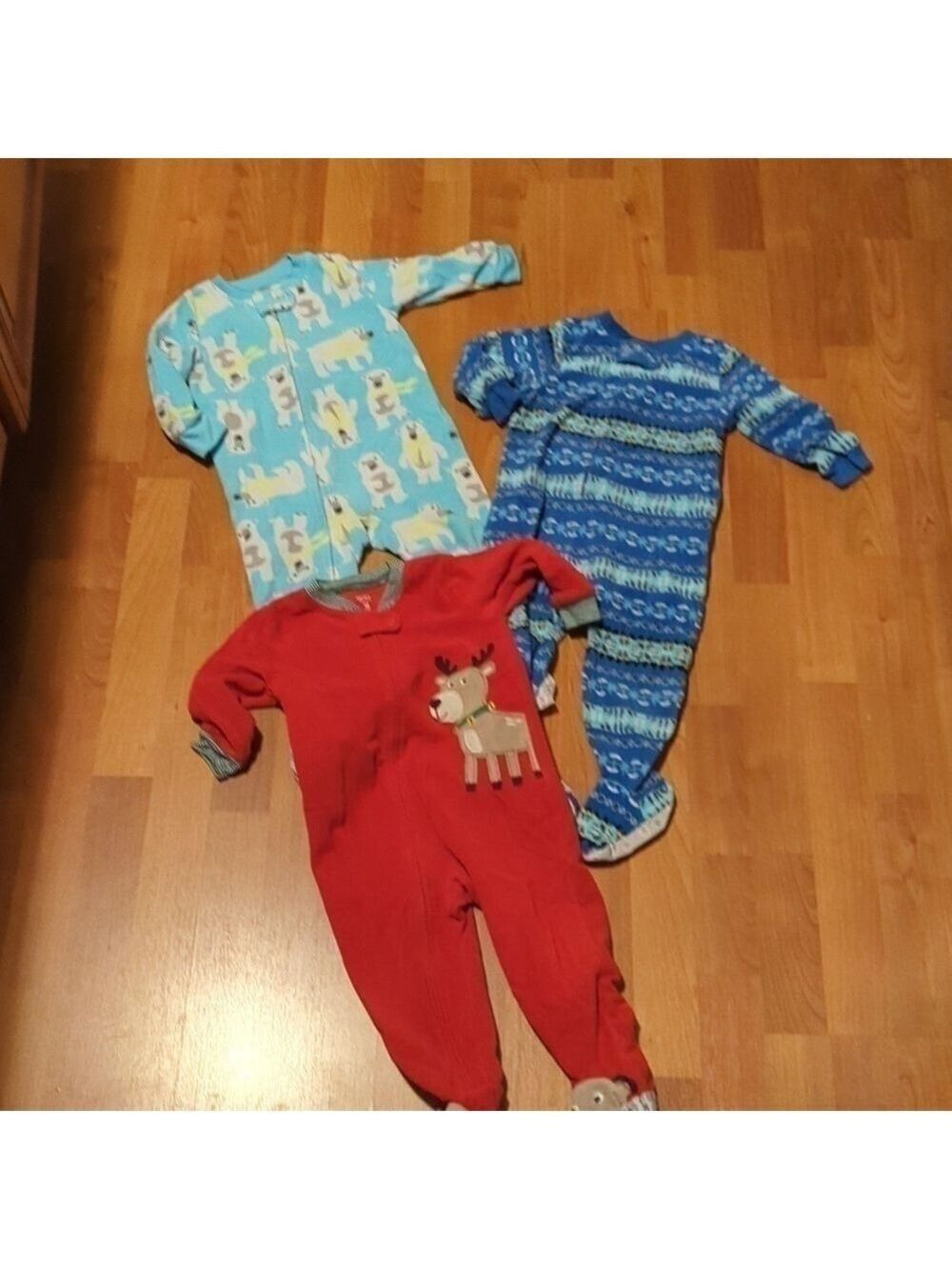 Carter's 18 Month Polar Bear Reindeer Fleece Pajamas